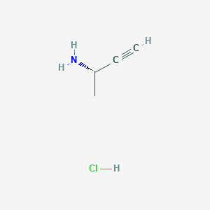 molecular formula C4H8ClN B1382900 (S)-But-3-yn-2-amine hydrochloride CAS No. 1414960-66-9