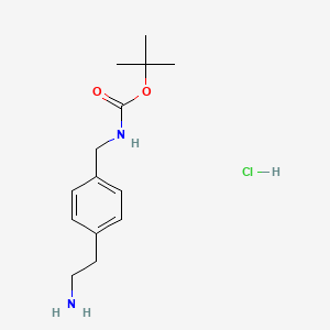 molecular formula C14H23ClN2O2 B1382901 tert-Butyl 4-(2-aminoethyl)benzylcarbamate hydrochloride CAS No. 1303968-16-2