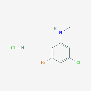 molecular formula C7H8BrCl2N B1382907 (3-溴-5-氯-苯基)-甲胺盐酸盐 CAS No. 1965309-78-7