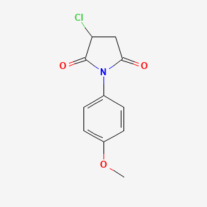 molecular formula C11H10ClNO3 B13829134 Succinimide, 3-chloro-N-(p-methoxyphenyl)- CAS No. 36342-13-9