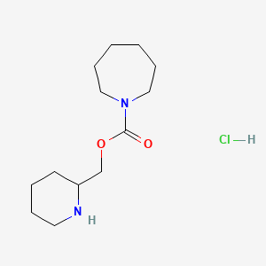 molecular formula C13H25ClN2O2 B1382922 Piperidin-2-ylmethyl azepane-1-carboxylate hydrochloride CAS No. 1803572-43-1