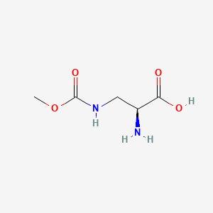 molecular formula C5H10N2O4 B13829224 L-Alanine, 3-[(methoxycarbonyl)amino]- 