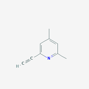 molecular formula C9H9N B13829229 2-Ethynyl-4,6-dimethylpyridine CAS No. 37968-67-5
