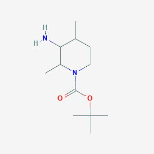 molecular formula C12H24N2O2 B1382924 叔丁基 3-氨基-2,4-二甲基哌啶-1-羧酸酯 CAS No. 1803606-40-7