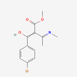 molecular formula C13H14BrNO3 B13829241 Methyl 2-[(4-bromophenyl)-hydroxymethylidene]-3-methyliminobutanoate 