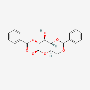 molecular formula C21H22O7 B13829255 Methyl-2-O-benzoyl-4,6-O-benzylidene-beta-D-glucopyranoside 