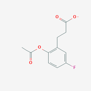 molecular formula C11H10FO4- B13829266 2-Acetoxy-5-fluorobenzylacetate 