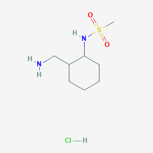 molecular formula C8H19ClN2O2S B1382928 N-[2-(氨基甲基)环己基]甲磺酰胺盐酸盐 CAS No. 1591568-44-3
