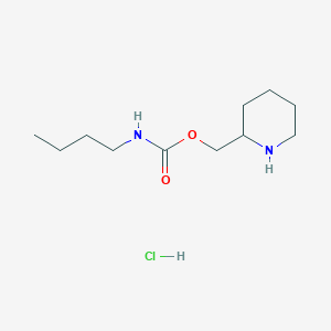 molecular formula C11H23ClN2O2 B1382930 (piperidin-2-yl)methyl N-butylcarbamate hydrochloride CAS No. 1803571-55-2
