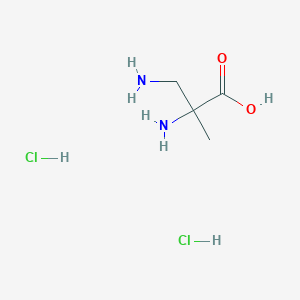 molecular formula C4H12Cl2N2O2 B1382932 2,3-Diamino-2-methylpropanoic acid dihydrochloride CAS No. 1803586-50-6