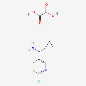 molecular formula C11H13ClN2O4 B1382934 (6-氯吡啶-3-基)(环丙基)甲胺，草酸 CAS No. 1803604-28-5