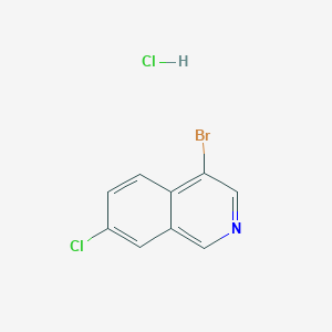 molecular formula C9H6BrCl2N B1382940 4-Bromo-7-chloroisoquinoline hydrochloride CAS No. 1803572-19-1