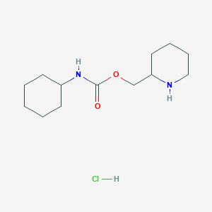 piperidin-2-ylmethyl N-cyclohexylcarbamate hydrochloride