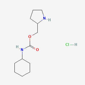 pyrrolidin-2-ylmethyl N-cyclohexylcarbamate hydrochloride
