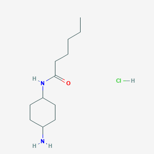 molecular formula C12H25ClN2O B1382947 N-(4-aminocyclohexyl)hexanamide hydrochloride CAS No. 1587534-37-9