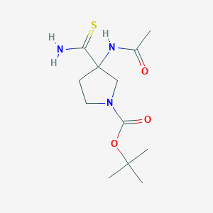 Tert-butyl 3-carbamothioyl-3-acetamidopyrrolidine-1-carboxylate