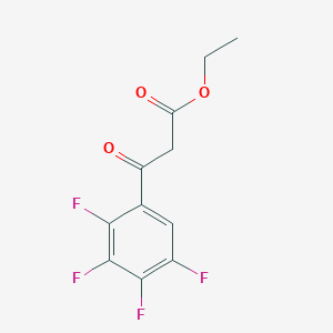 molecular formula C11H8F4O3 B138295 Ethyl 3-oxo-3-(2,3,4,5-tetrafluorophenyl)propanoate CAS No. 94695-50-8