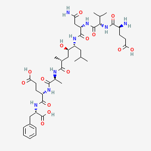 molecular formula C41H64N8O14 B13829562 Glu-Val-Asn-[(2R,4S,5S)-5-amino-4-hydroxy-2,7-dimethyloctanoyl]-Ala-Glu-Phe 