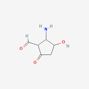 molecular formula C6H9NO3 B13829572 Cyclopentanecarboxaldehyde, 2-amino-3-hydroxy-5-oxo- 