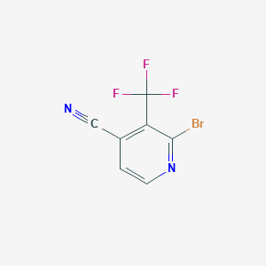 molecular formula C7H2BrF3N2 B1382963 2-Bromo-3-(trifluoromethyl)isonicotinonitrile CAS No. 1806850-59-8
