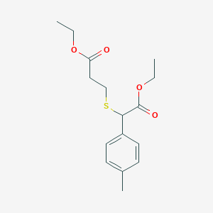 molecular formula C16H22O4S B13829669 Ethyl 3-(2-ethoxy-2-oxo-1-P-tolylethylthio)propanoate 