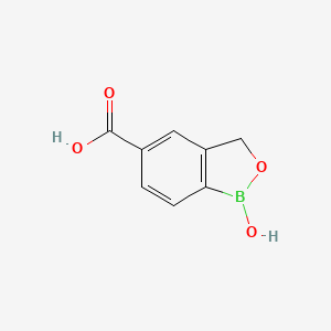 molecular formula C8H7BO4 B1382971 1-羟基-1,3-二氢苯并[c][1,2]恶硼杂卓-5-甲酸 CAS No. 1801711-87-4