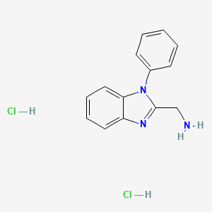 molecular formula C14H15Cl2N3 B1382972 2-Aminomethyl-1-phenyl-1H-benzoimidazole dihydrochloride CAS No. 1955515-70-4