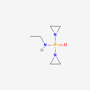 molecular formula C6H14N3OP B13829761 Phosphinic amide, P,P-bis(1-aziridinyl)-N-ethyl- CAS No. 302-48-7