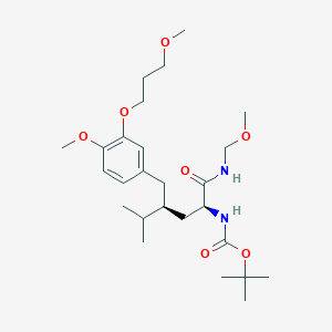 molecular formula C26H44N2O7 B13829768 tert-butyl N-[(2S,4S)-4-[[4-methoxy-3-(3-methoxypropoxy)phenyl]methyl]-1-(methoxymethylamino)-5-methyl-1-oxohexan-2-yl]carbamate 