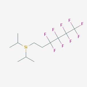 molecular formula C12H18F9Si B13829842 Diisopropyl(1H,1H,2H,2H-perfluorohexyl)silane 
