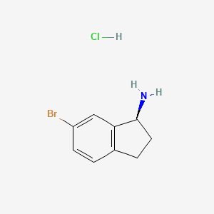 molecular formula C9H11BrClN B1382986 (S)-6-bromo-2,3-dihydro-1H-inden-1-amine hydrochloride CAS No. 1799420-95-3