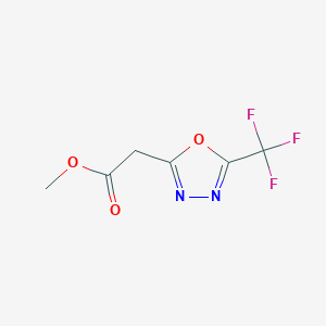 molecular formula C6H5F3N2O3 B1382990 2-[5-(三氟甲基)-1,3,4-恶二唑-2-基]乙酸甲酯 CAS No. 1803600-75-0