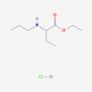 molecular formula C9H20ClNO2 B1382995 Ethyl 2-(propylamino)butanoate hydrochloride CAS No. 1786116-16-2