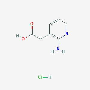 molecular formula C7H9ClN2O2 B1382998 2-(2-Aminopyridin-3-yl)acetic acid hydrochloride CAS No. 1795283-71-4