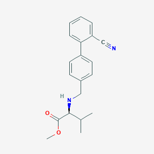 molecular formula C20H22N2O2 B138300 (S)-Methyl 2-(((2'-cyano-[1,1'-biphenyl]-4-yl)methyl)amino)-3-methylbutanoate CAS No. 137863-89-9