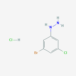 molecular formula C6H7BrCl2N2 B1383000 (3-Bromo-5-chloro-phenyl)-hydrazine hydrochloride CAS No. 1220039-48-4