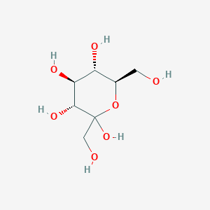 molecular formula C7H14O7 B13830032 (3R,4S,5S,6R)-2,6-bis(hydroxymethyl)tetrahydro-2H-pyran-2,3,4,5-tetraol 