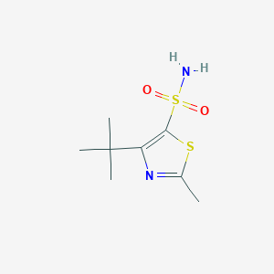 molecular formula C8H14N2O2S2 B1383005 4-叔丁基-2-甲基-1,3-噻唑-5-磺酰胺 CAS No. 1803565-61-8