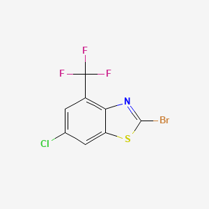 molecular formula C8H2BrClF3NS B1383006 2-Bromo-6-chloro-4-(trifluoromethyl)benzo[d]thiazole CAS No. 1190311-64-8