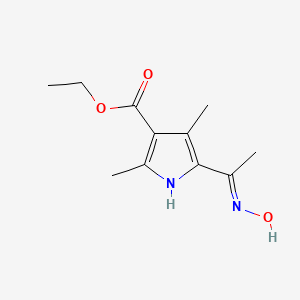 molecular formula C11H16N2O3 B13830065 ethyl 5-[(1E)-N-hydroxyethanimidoyl]-2,4-dimethyl-1H-pyrrole-3-carboxylate 