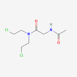 molecular formula C8H14Cl2N2O2 B13830068 N-[Bis(2-chloroethyl)carbamoylmethyl]acetamide CAS No. 3183-24-2