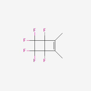 molecular formula C8H6F6 B13830078 1,4,5,5,6,6-Hexafluoro-2,3-dimethylbicyclo[2.2.0]hex-2-ene CAS No. 33103-47-8