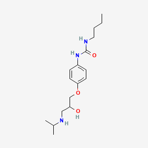molecular formula C17H29N3O3 B13830085 N-Butyl-N'-(4-(2-hydroxy-3-((1-methylethyl)amino)propoxy)phenyl)urea CAS No. 39617-74-8