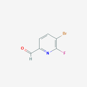 molecular formula C6H3BrFNO B1383009 5-Bromo-6-fluoropicolinaldehyde CAS No. 1227583-93-8