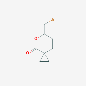 molecular formula C8H11BrO2 B1383010 6-(溴甲基)-5-氧代螺[2.5]辛-4-酮 CAS No. 1803587-30-5