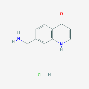 molecular formula C10H11ClN2O B1383012 7-(Aminomethyl)-1,4-dihydroquinolin-4-one hydrochloride CAS No. 1788624-28-1