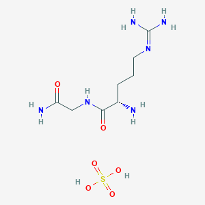 molecular formula C8H20N6O6S B13830132 H-Arg-Gly-NH2 . sulfate 
