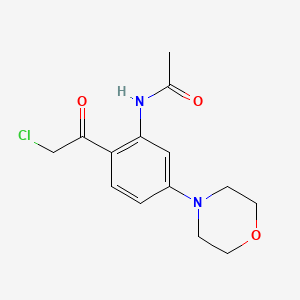molecular formula C14H17ClN2O3 B13830189 N-[2-(Chloroacetyl)-5-(4-morpholinyl)phenyl]acetamide 