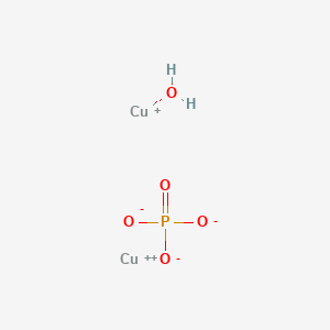 molecular formula Cu2H2O5P B13830192 Copper;copper(1+);phosphate;hydrate 