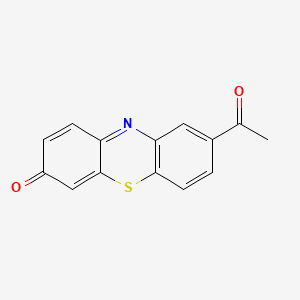 molecular formula C14H9NO2S B13830239 8-Acetyl-3H-phenothiazin-3-one CAS No. 32722-89-7